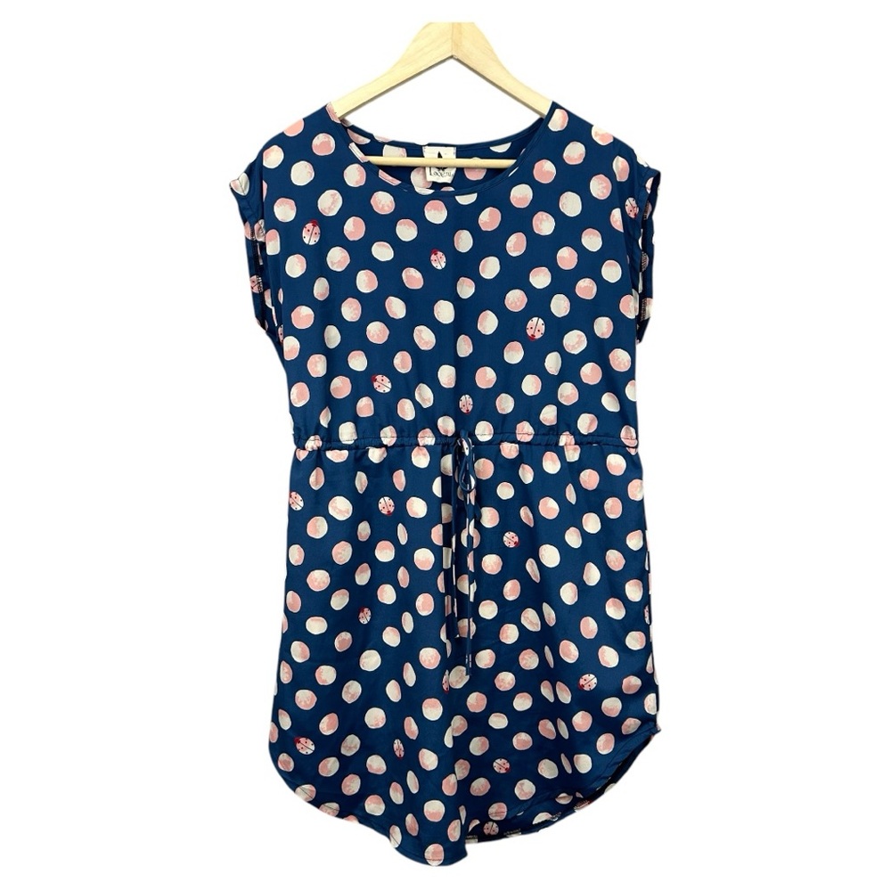 Local Lady Bug Polka Dot Short Sleeve Dress Size Meduim